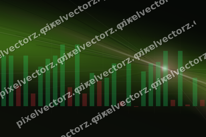 Glowing neon chart background in pink and lime