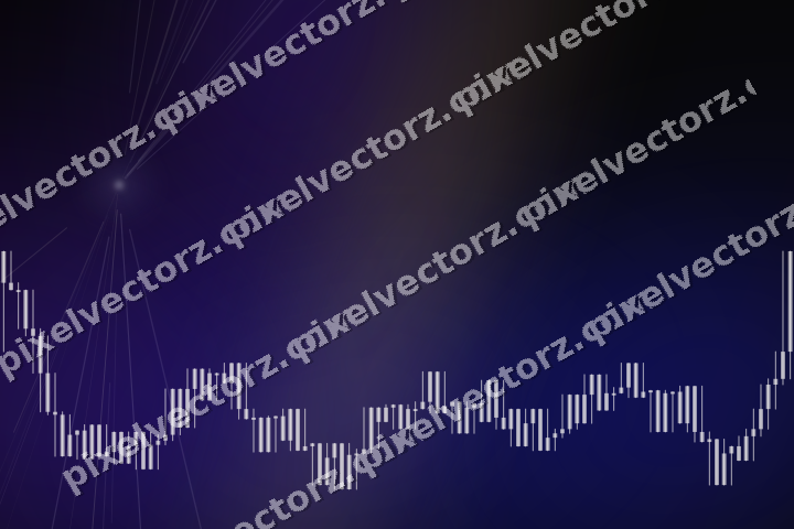 Glowing neon chart background in blue and purple