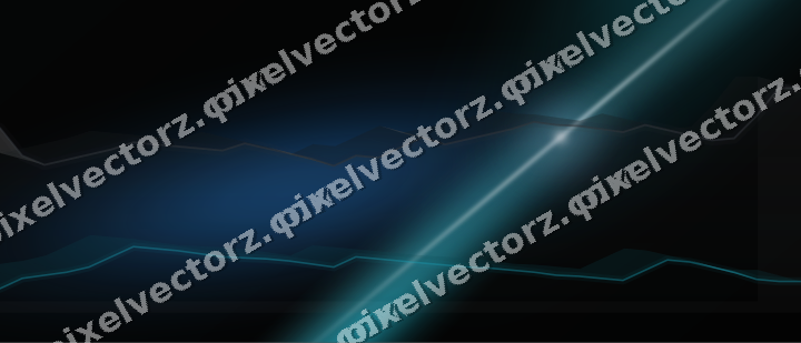 Glowing neon chart background in blue and teal