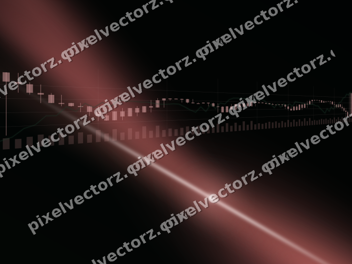 Glowing neon chart background in red and green
