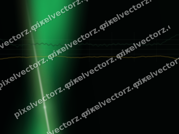 Glowing neon chart background in green and amber