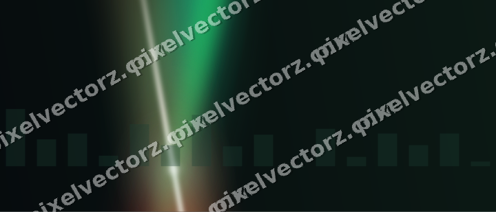 Glowing neon chart background in green and red