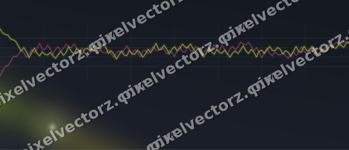 Glowing neon chart background in lime and amber