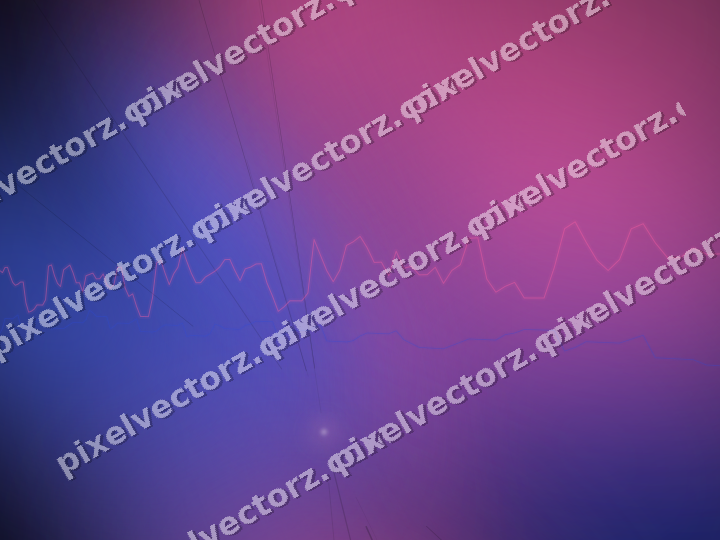 Glowing neon chart background in pink and blue