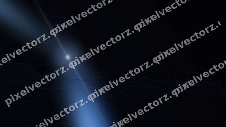 Glowing neon chart background in blue