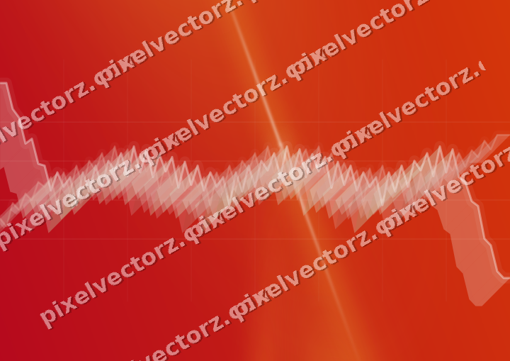 Glowing neon chart background in orange and amber