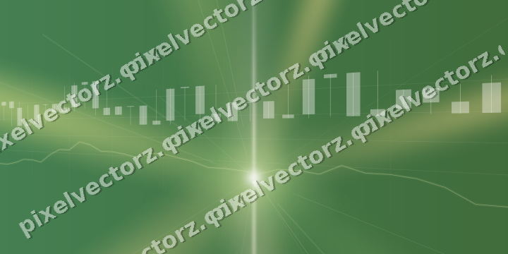 Glowing neon chart background in lime and yellow