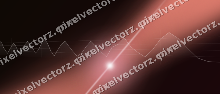 Glowing neon chart background in pink and red