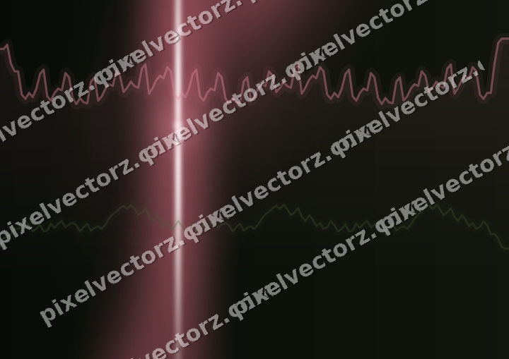 Glowing neon chart background in pink and lime