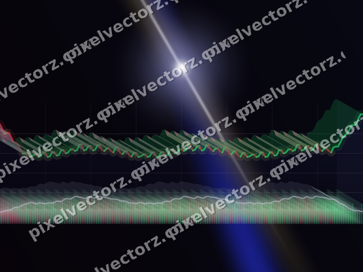 Glowing neon chart background in blue and amber