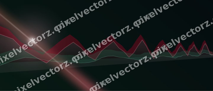 Glowing neon chart background in pink and amber