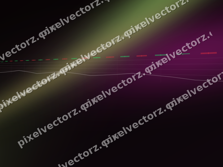Glowing neon chart background in magenta and lime