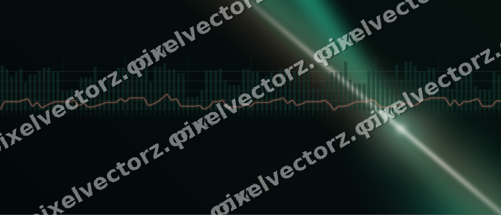 Glowing neon chart background in green and orange