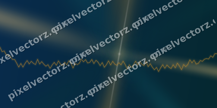 Glowing neon chart background in amber and dark teal