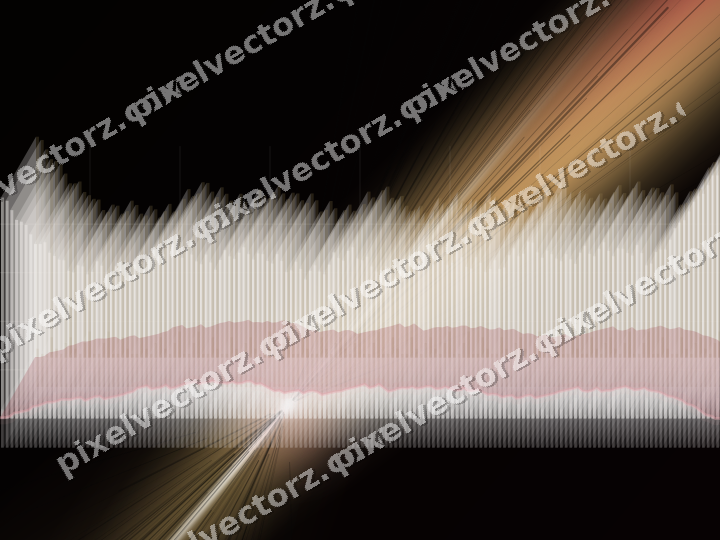 Glowing neon chart background in pink and red