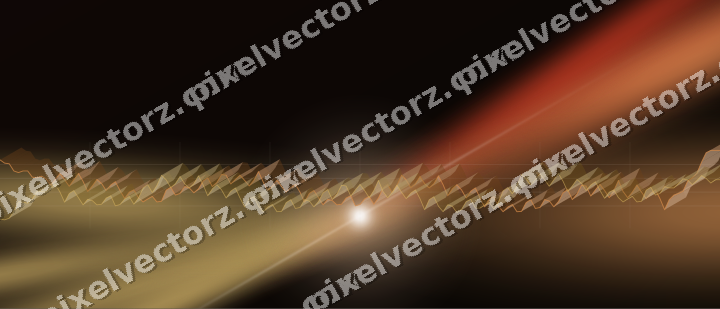 Glowing neon chart background in orange and amber