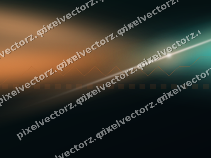 Glowing neon chart background in orange and teal