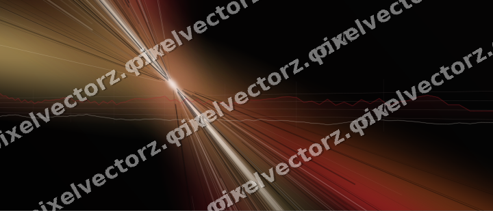 Glowing neon chart background in red and amber