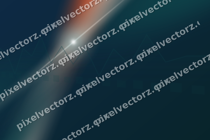 Glowing neon chart background in dark teal and orange