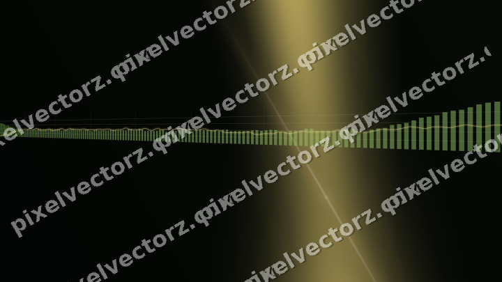 Glowing neon chart background in lime and yellow