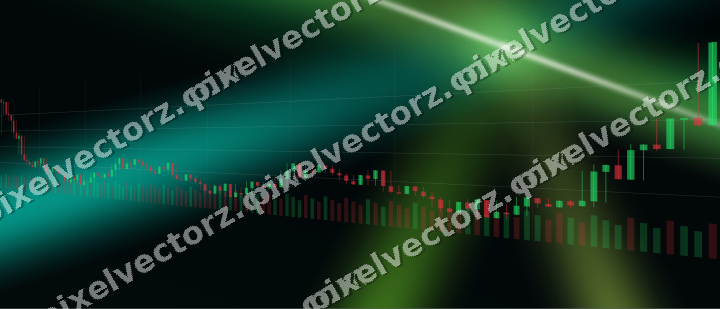 Glowing neon chart background in green and lime