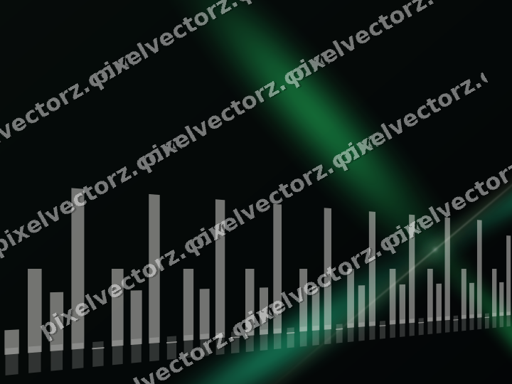 Glowing neon chart background in green and red