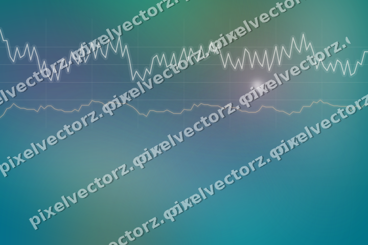 Glowing neon chart background in pink and orange