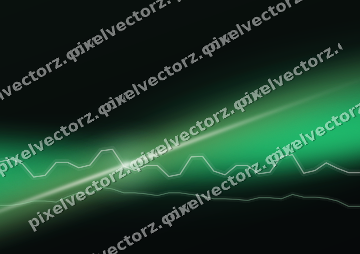 Glowing neon chart background in green and amber