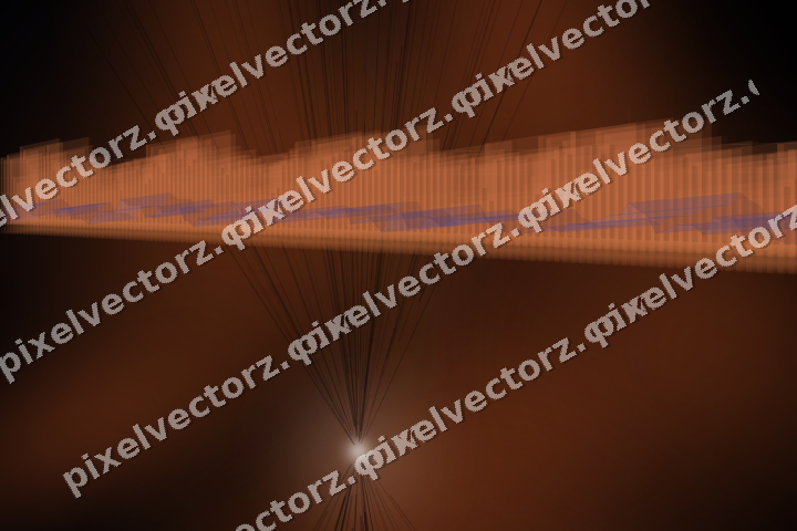 Glowing neon chart background in orange and blue