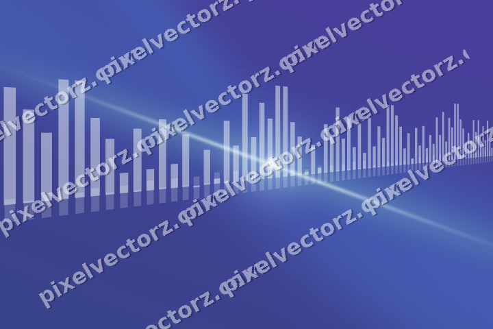 Glowing neon chart background in blue and cyan