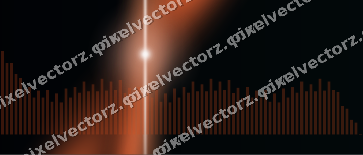 Glowing neon chart background in orange and teal