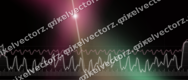 Glowing neon chart background in pink and green