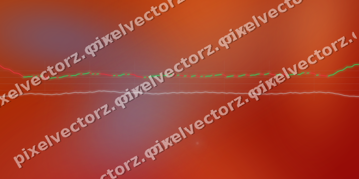 Glowing neon chart background in blue and red