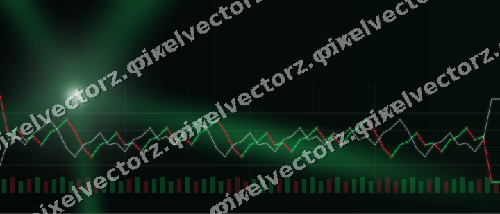 Glowing neon chart background in green and amber
