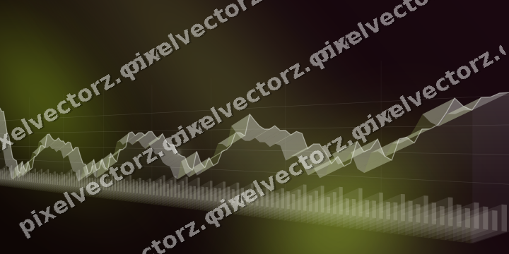 Glowing neon chart background in lime and pink
