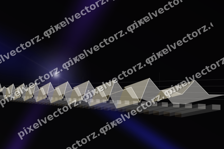 Glowing neon chart background in blue and purple