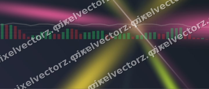 Glowing neon chart background in lime and amber