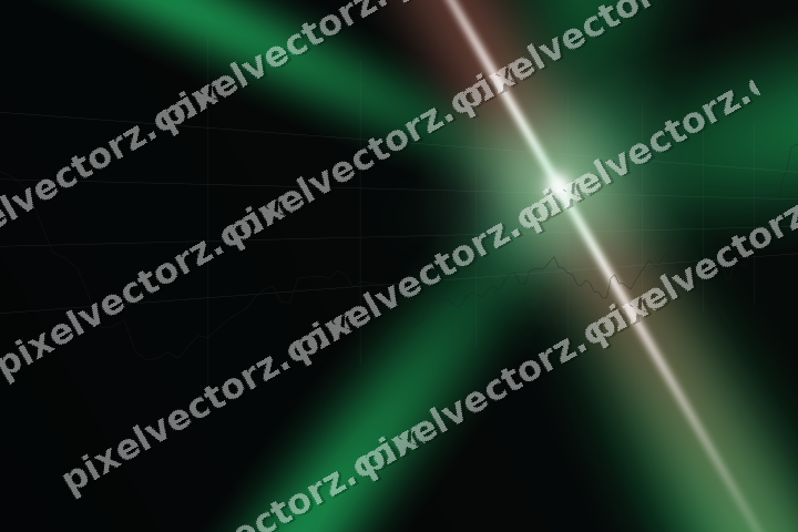 Glowing neon chart background in green and red