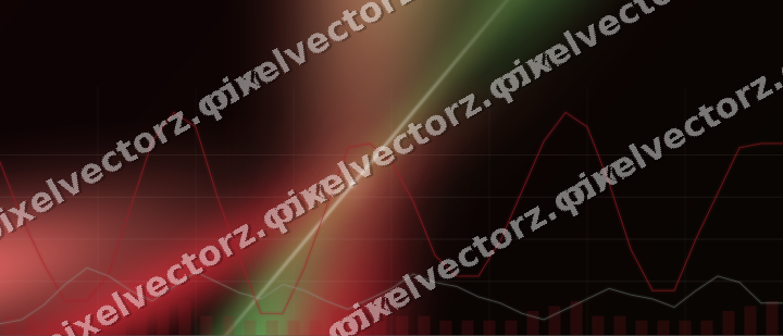 Glowing neon chart background in red and green
