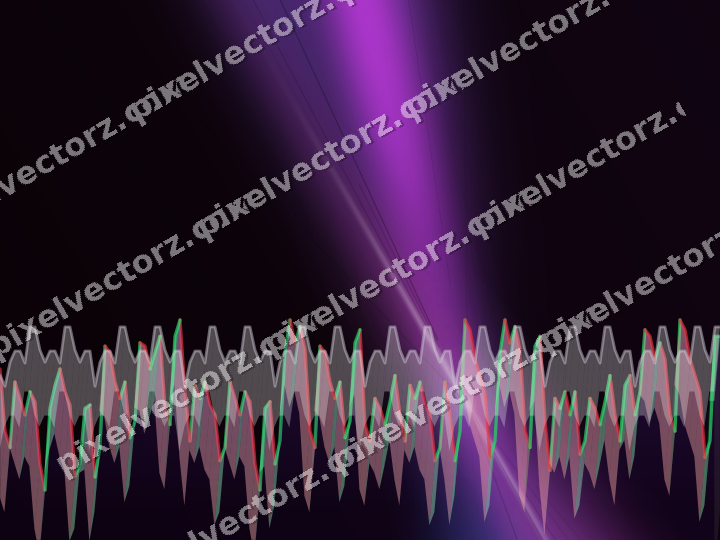 Glowing neon chart background in purple and blue