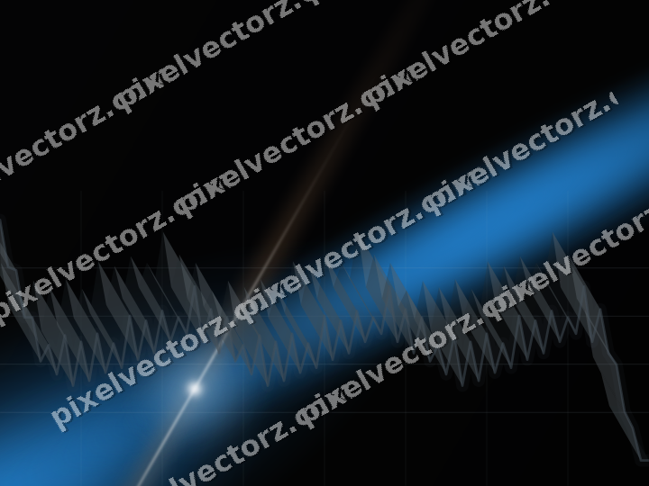Glowing neon chart background in blue and orange