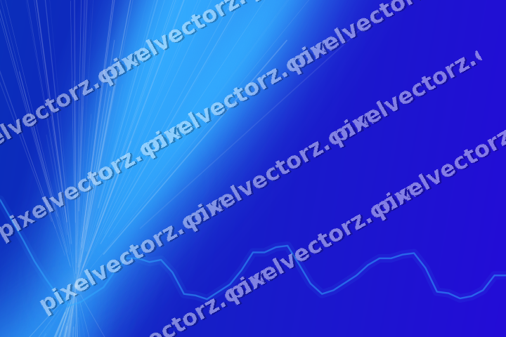 Glowing neon chart background in cyan and blue