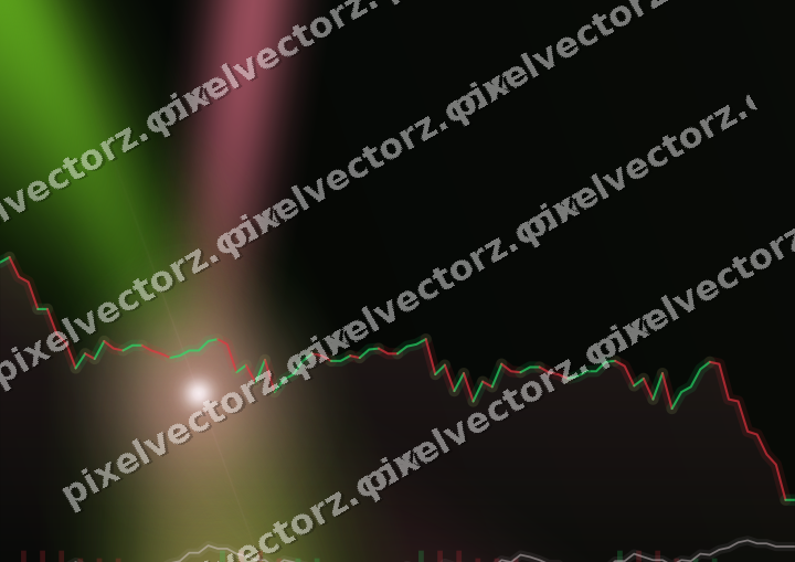 Glowing neon chart background in pink and lime