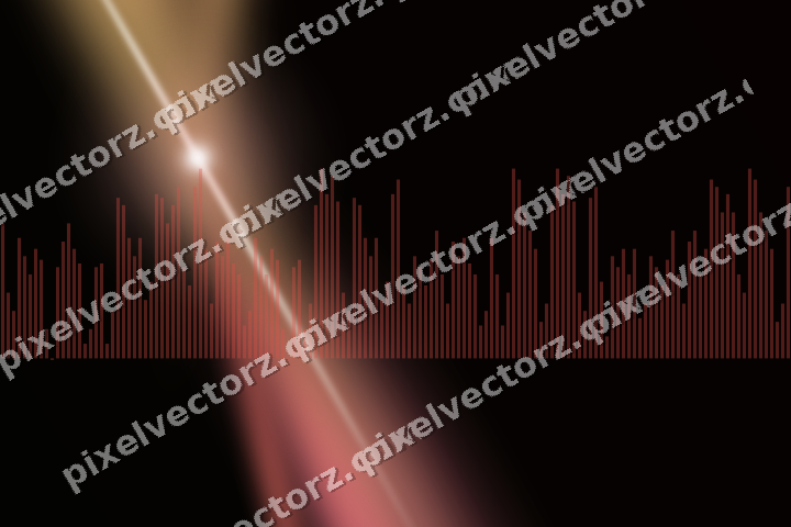 Glowing neon chart background in red and orange
