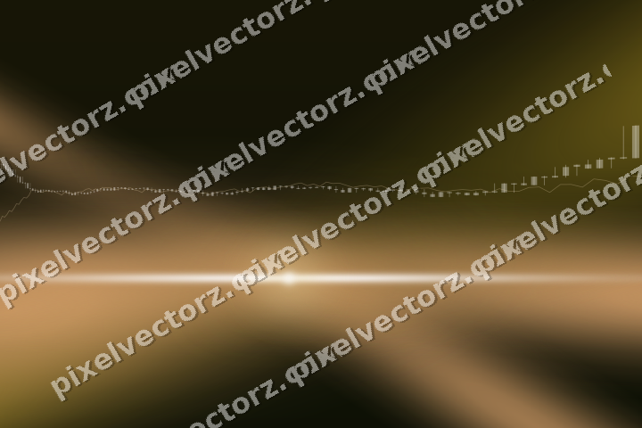 Glowing neon chart background in amber and orange
