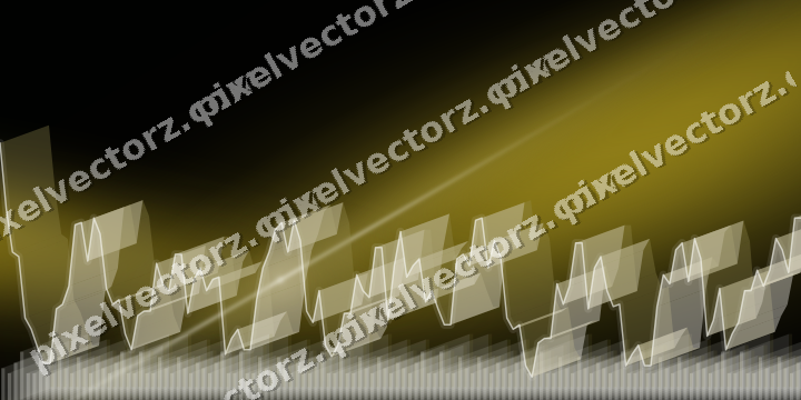 Glowing neon chart background in amber and yellow