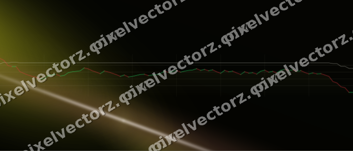 Glowing neon chart background in yellow and red