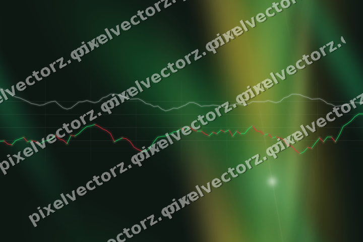 Nahtloser Neon Diagramm Hintergrund in Grün und Bernstein