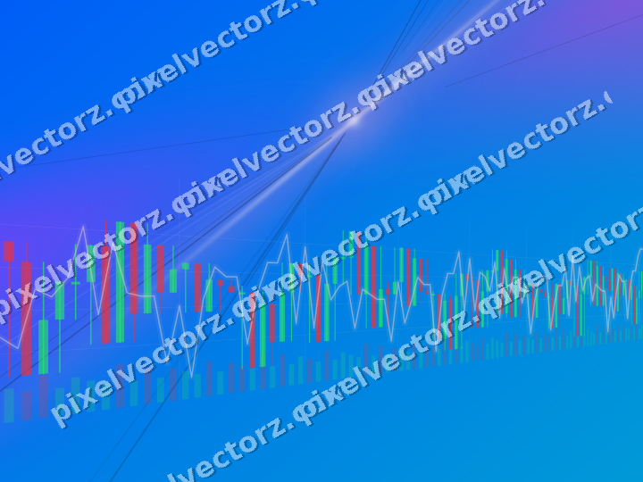 Glowing neon chart background in magenta and purple