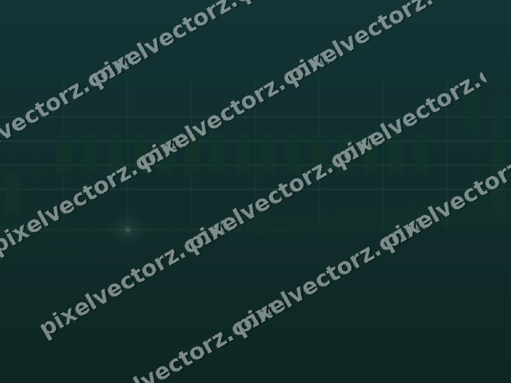 Glowing neon chart background in dark green and orange